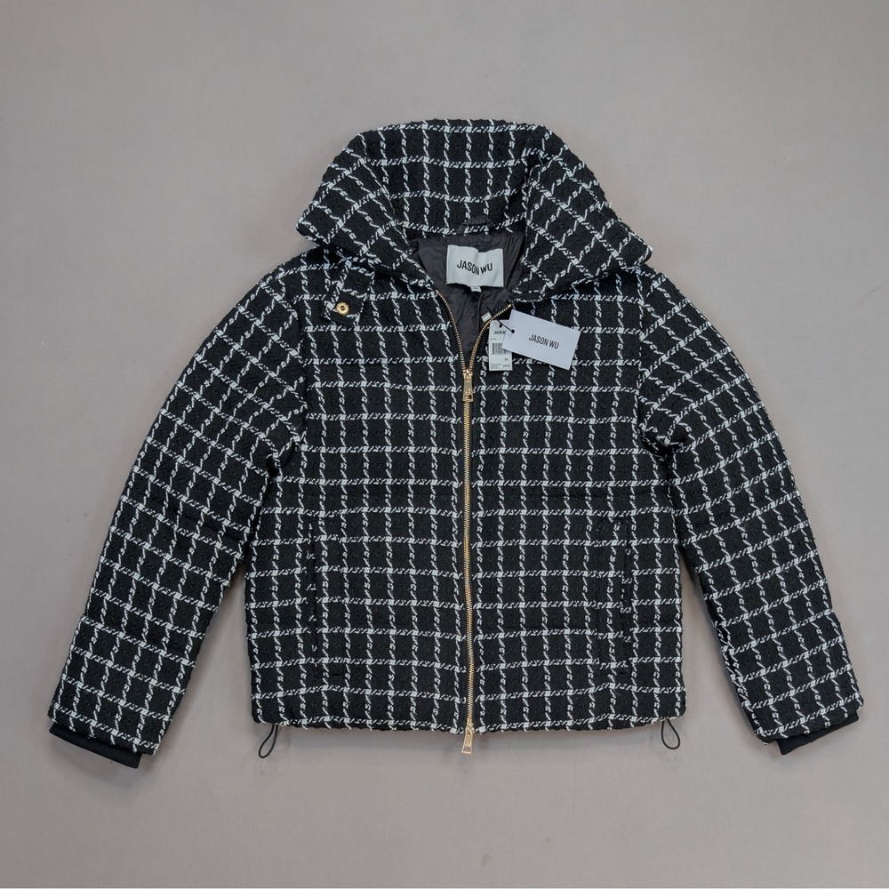 Jason Wu Tweed Cropped Puffer Jacket XS NWT $395